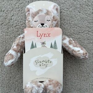 NWT Slumberkins Ivory Lynx Kin with Book and Affirmation Card 💕
